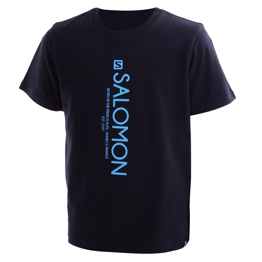 Salomon Singapore Kids T-shirts - SIDE ALLEY SS B Black | 90615-QABF